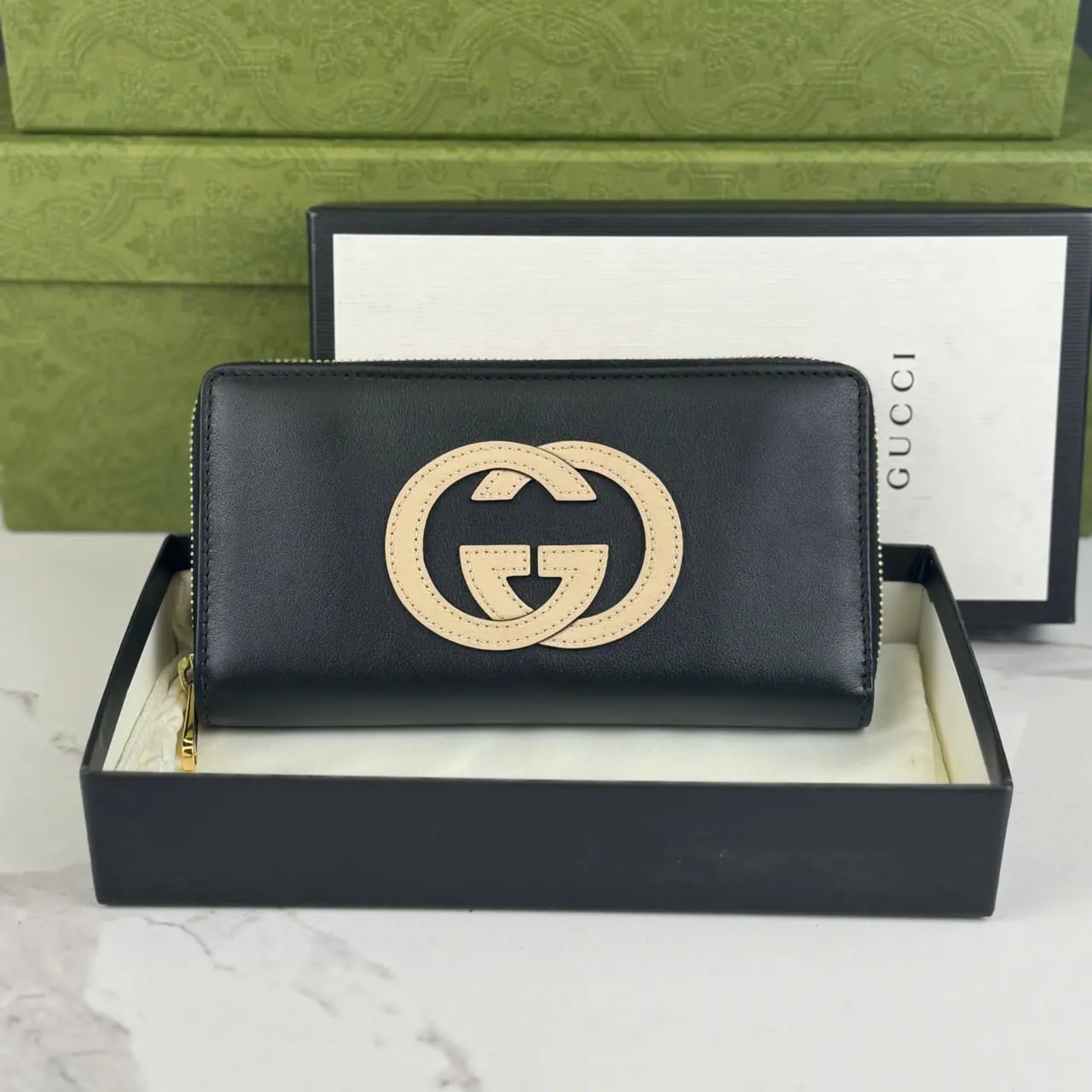 Ví Gucci Logo Round Zipper Long 'Black' 658839-0QGCG-1089 — ảnh 2