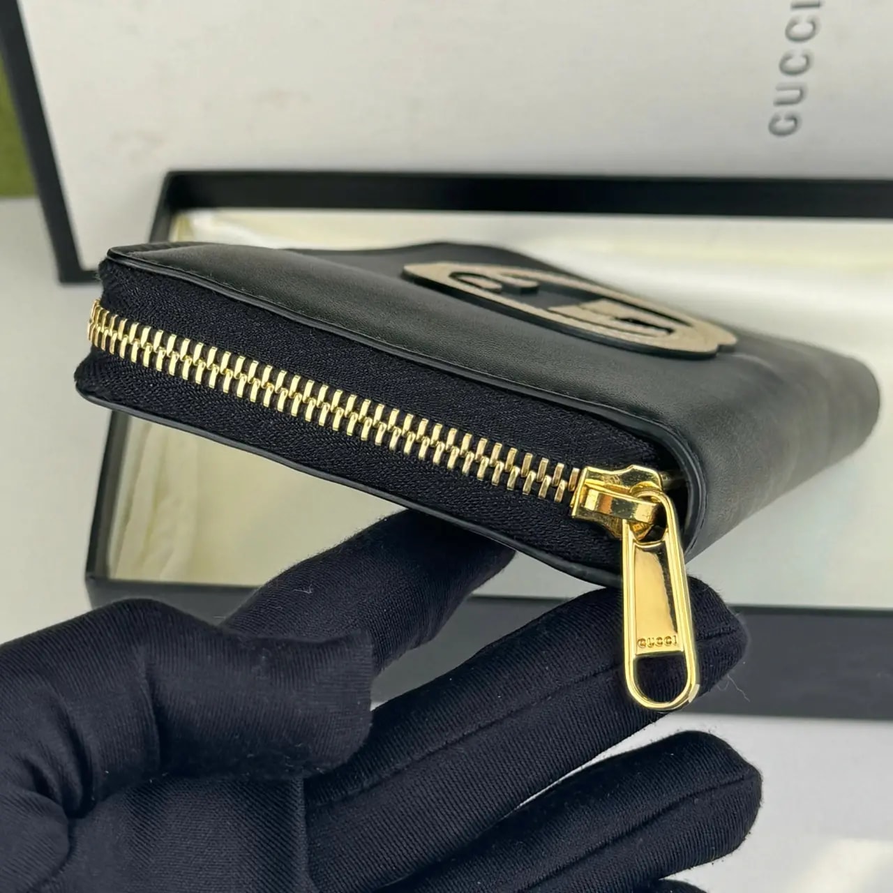 Ví Gucci Logo Round Zipper Long 'Black' 658839-0QGCG-1089 — ảnh 3