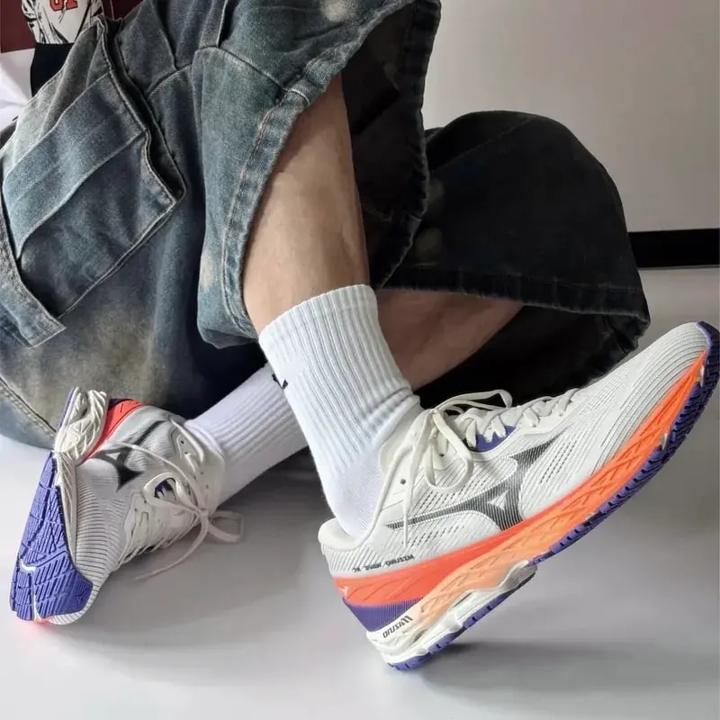 Giày Mizuno Wave 'White Orange Blue' D1GH251002 — ảnh 5