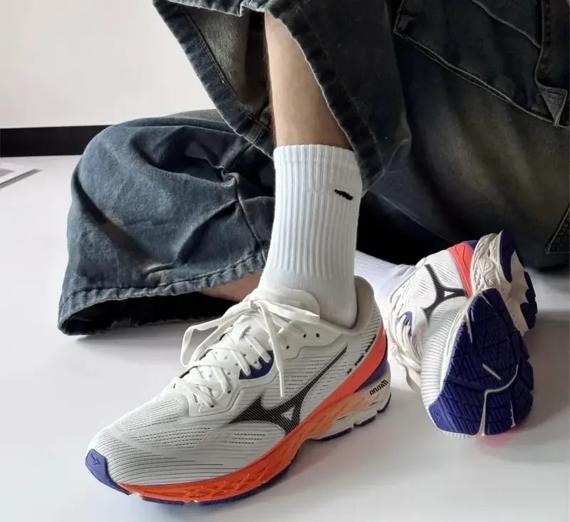 Giày Mizuno Wave 'White Orange Blue' D1GH251002 — ảnh 4