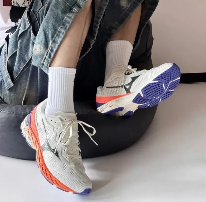 Giày Mizuno Wave 'White Orange Blue' D1GH251002 — ảnh 3
