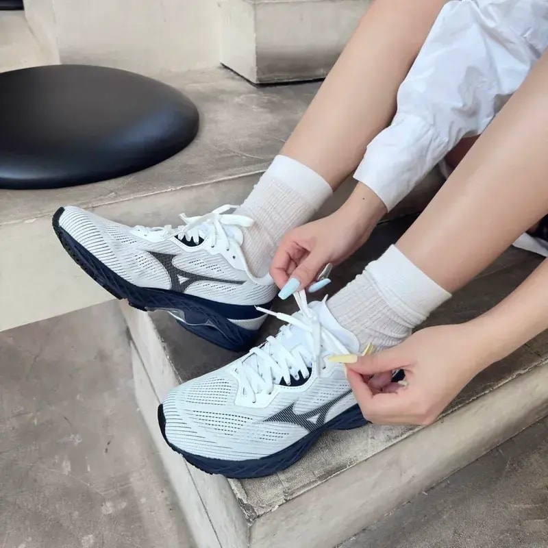 Giày Mizuno Wave 'Light Silver Navy' D1GH251003 — ảnh 5