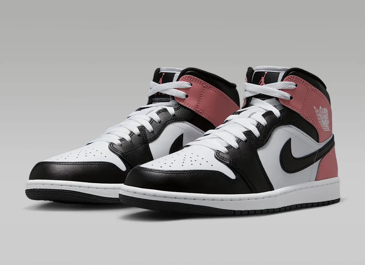 Giày Nike Air Jordan 1 Mid 'White Rust Pink Black' DQ8426-100 — ảnh 3