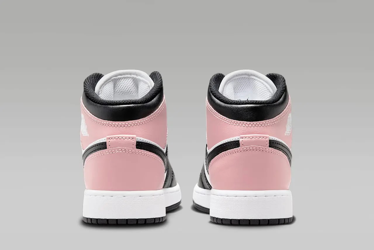 Giày Nike Air Jordan 1 Mid 'White Pink Black' DQ8423-100 — ảnh 4