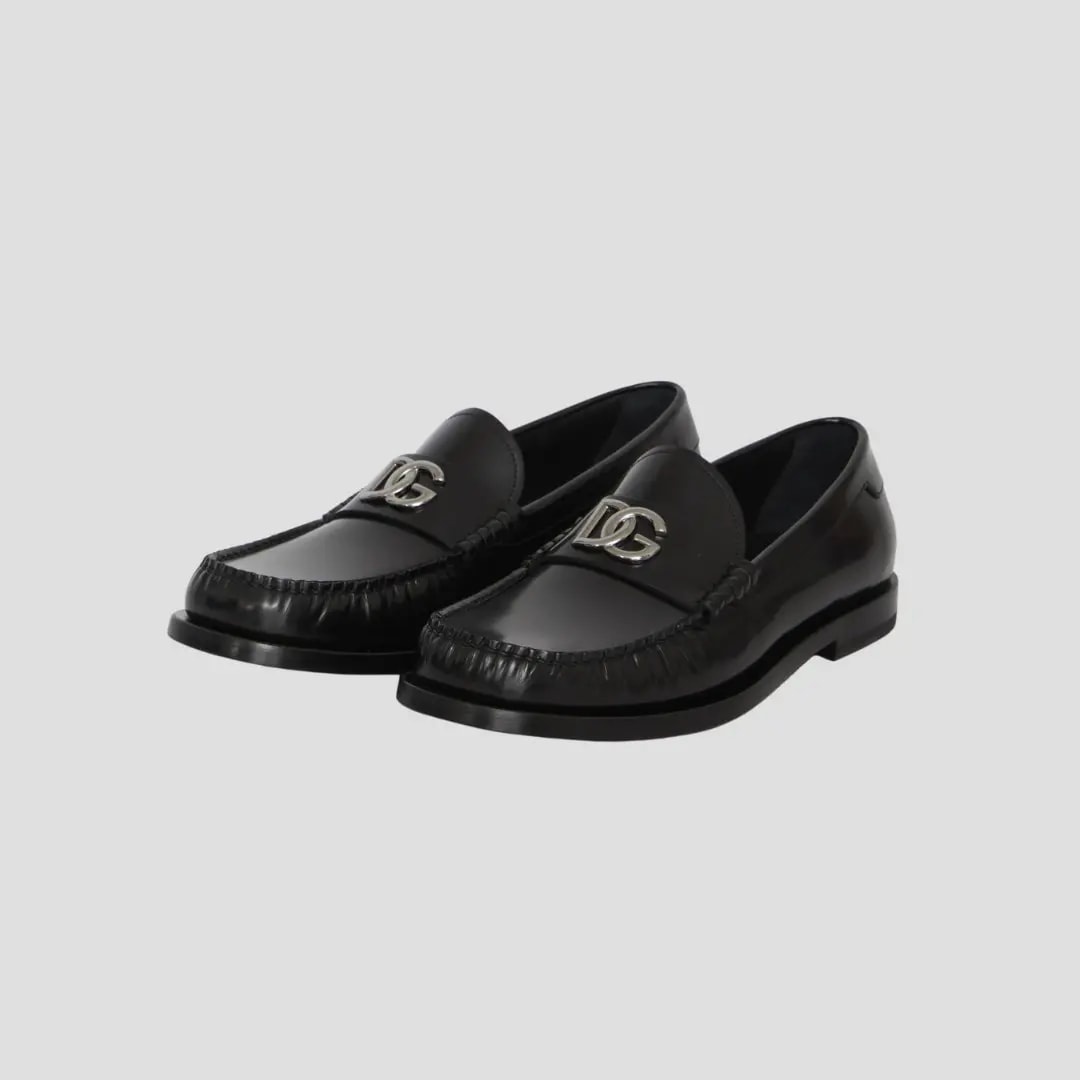 Giày Dolce & Gabbana Loafers Leather Logo 'Black' A30248-AQ237 — ảnh 2