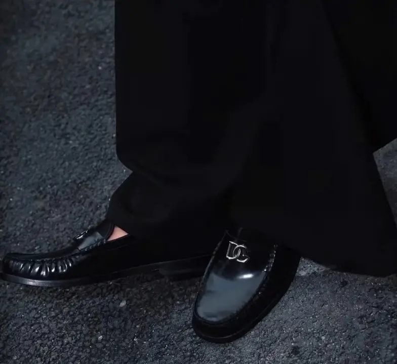 Giày Dolce & Gabbana Loafers Leather Logo 'Black' A30248-AQ237 — ảnh 3