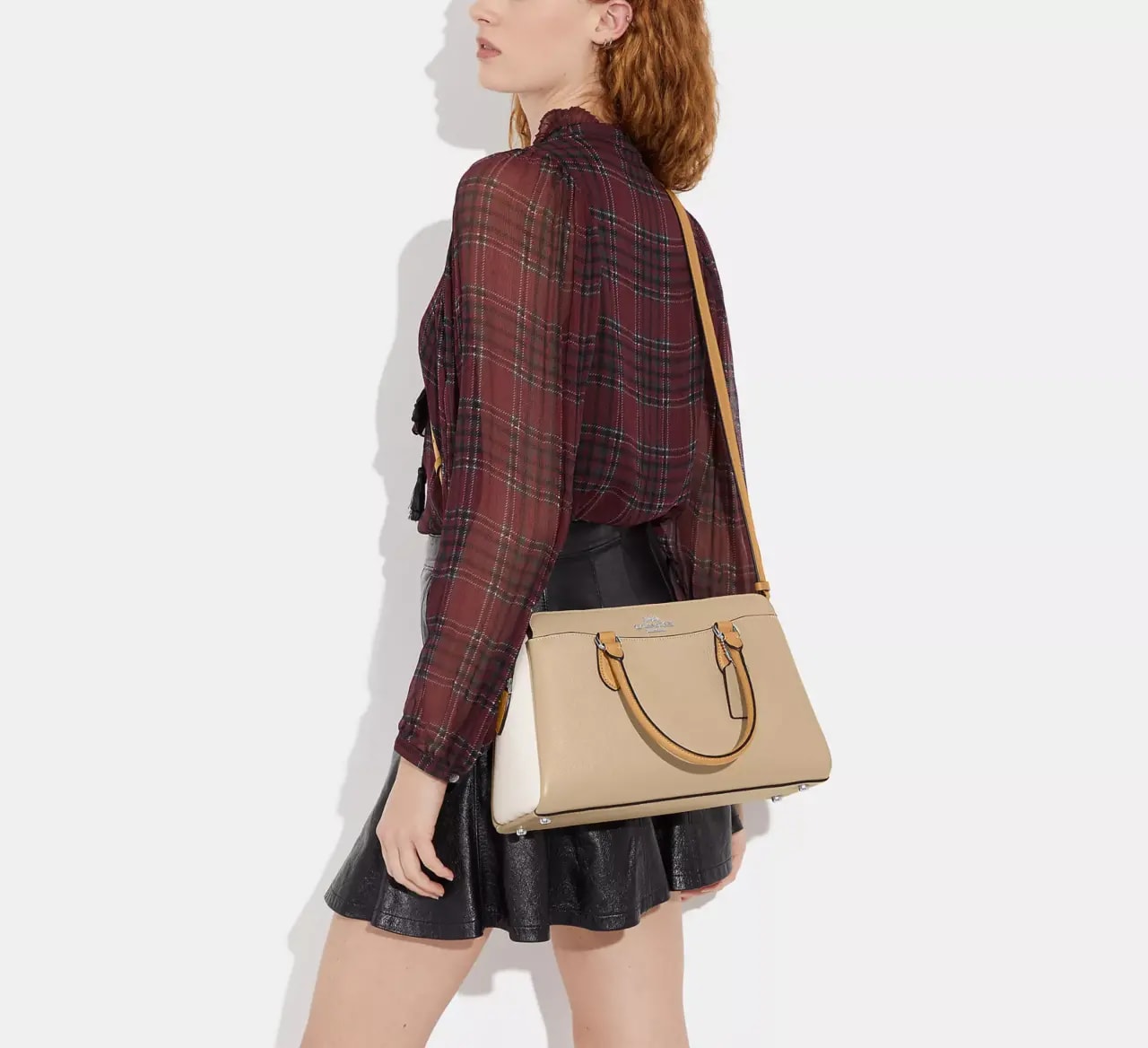 Túi Coach Darcie Carryall In Colorblock 'Beige' CH489-SVVFQ — ảnh 3