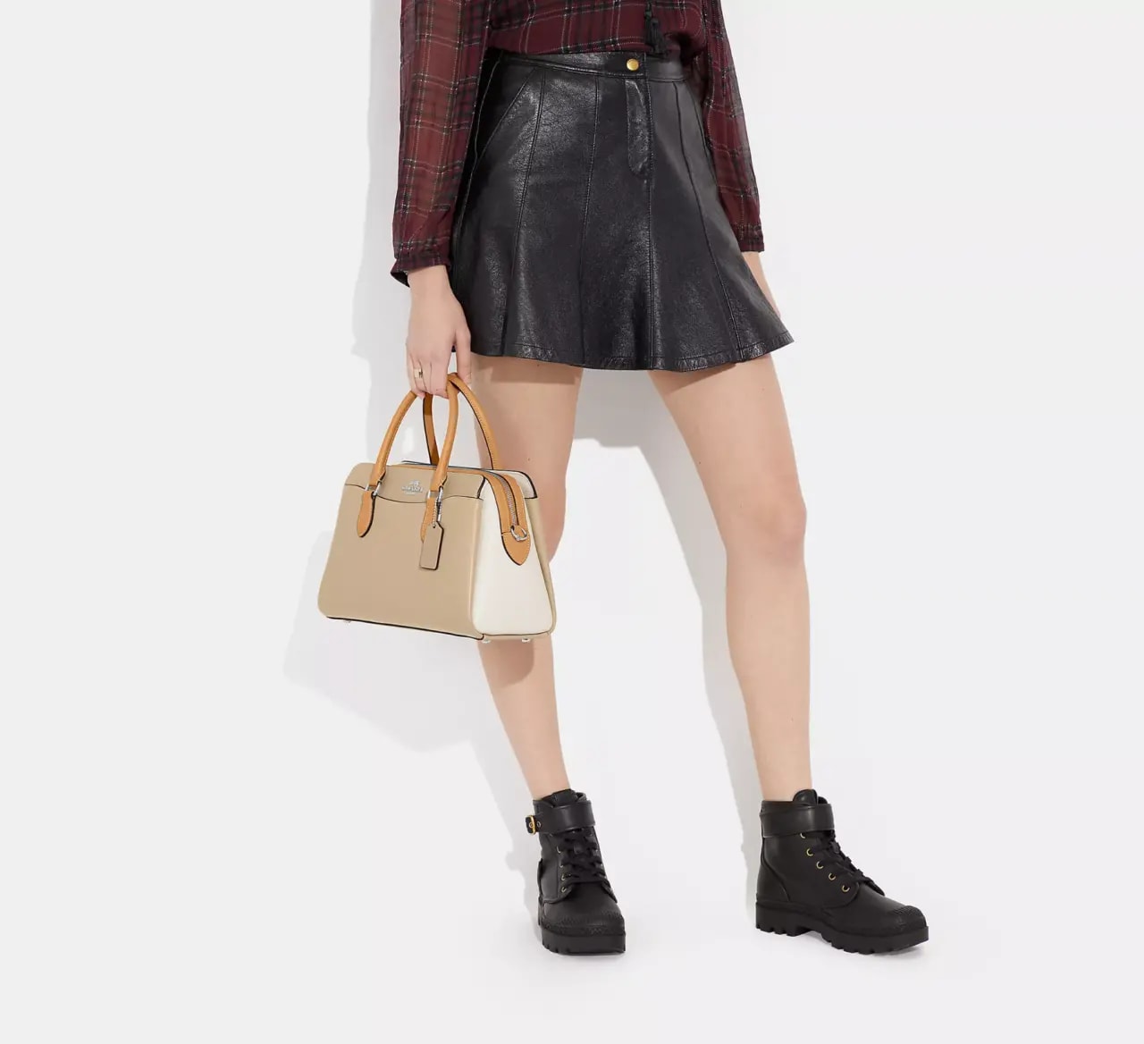 Túi Coach Darcie Carryall In Colorblock 'Beige' CH489-SVVFQ — ảnh 4