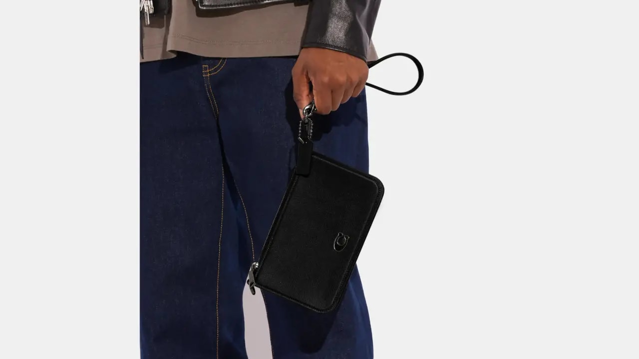 Túi Coach Pouch Signature Canvas Detail 'Black' CJ797-BLK — ảnh 3
