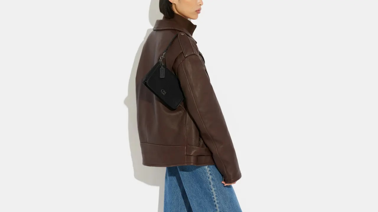Túi Coach Pouch Signature Canvas Detail 'Black' CJ797-BLK — ảnh 4