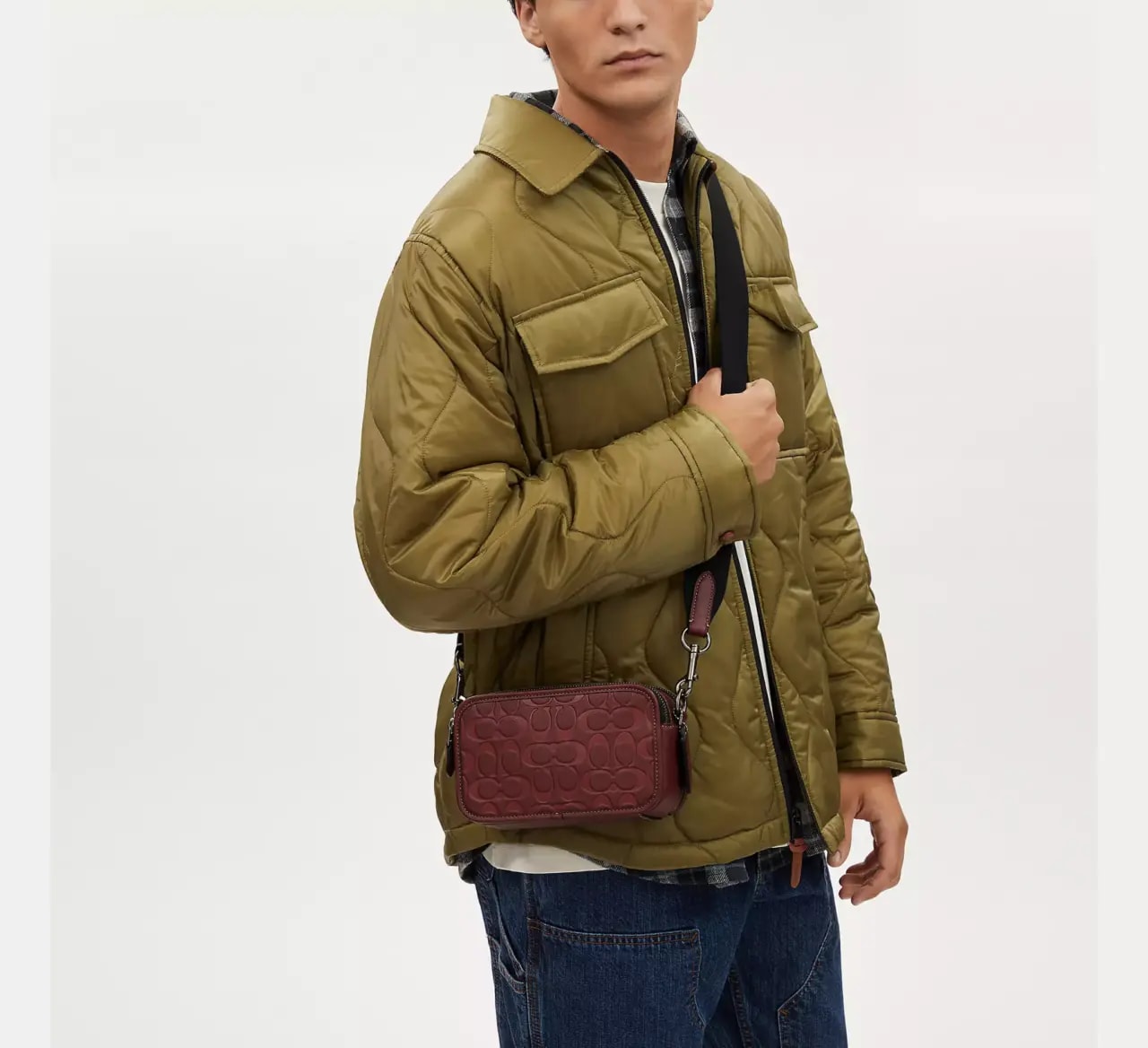 Túi Coach Wyatt Crossbody Signature Leather 'Wine' CM153-QBO2Q — ảnh 3