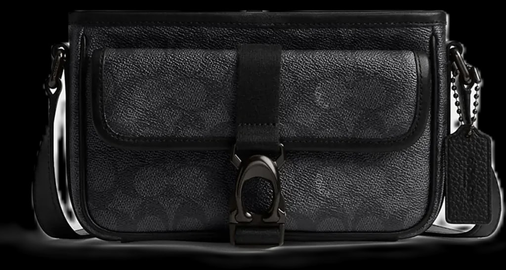 Túi Coach Beck Slim Signature Canvas 'Charcoal' CM337-CHR