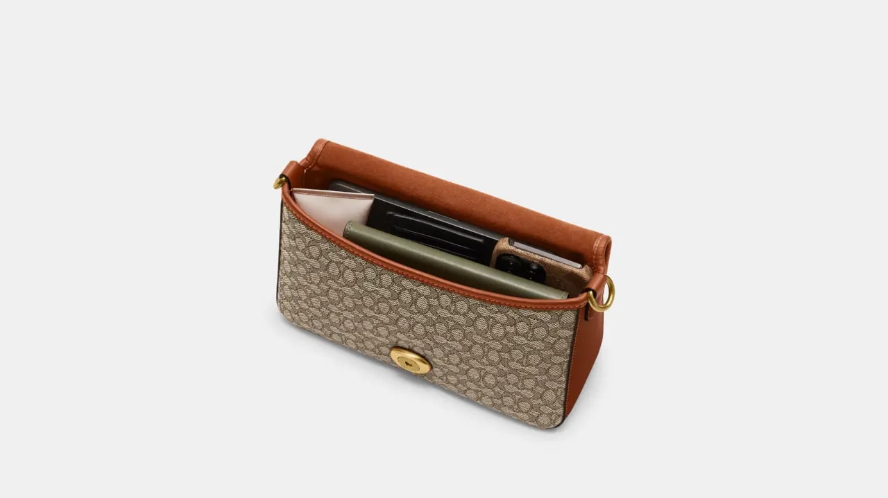 Túi Coach Soft Tabby Micro Signature Jacquard 'Beige' CM536-B4TA7 — ảnh 3