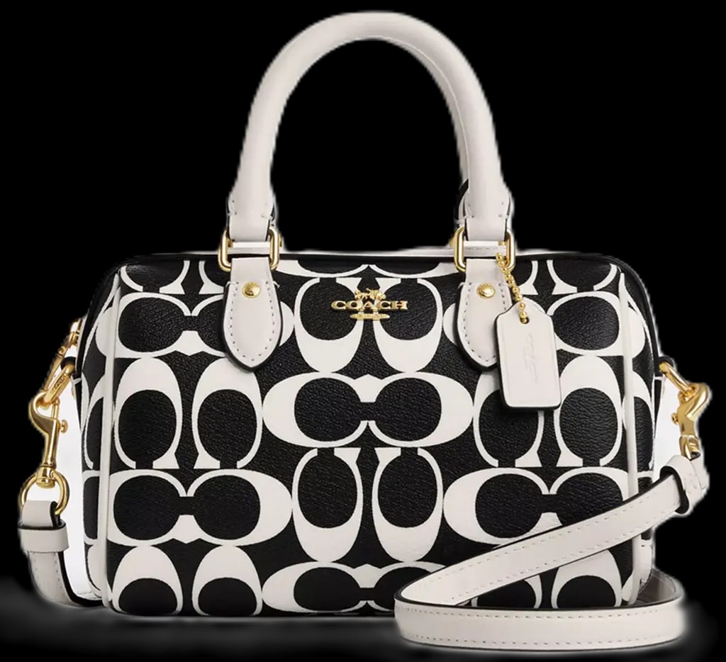 Túi Coach Mini Rowan Signature Canvas 'Black' CO960-IMA47