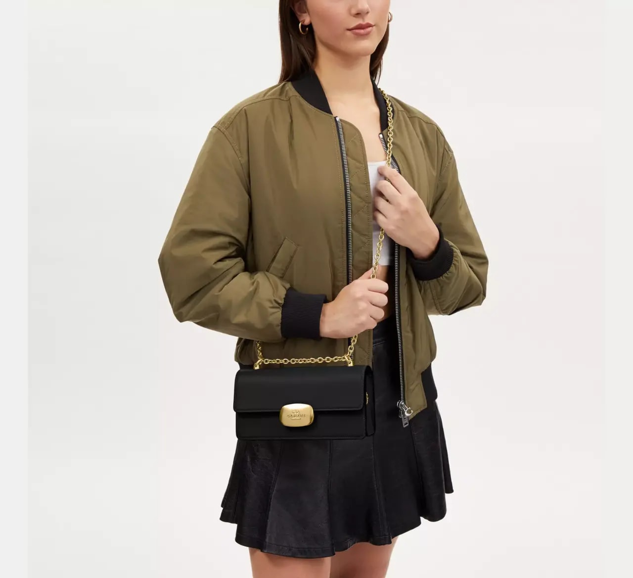 Túi Coach Eliza Flap Crossbody 'Black' CP008-IMBLK — ảnh 2