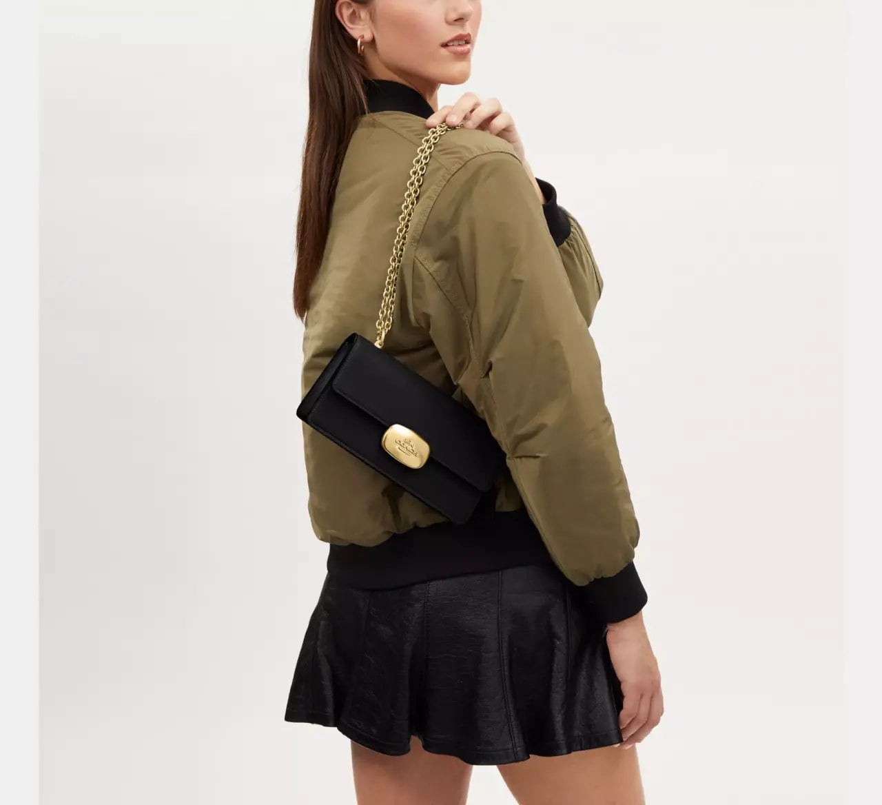 Túi Coach Eliza Flap Crossbody 'Black' CP008-IMBLK — ảnh 3