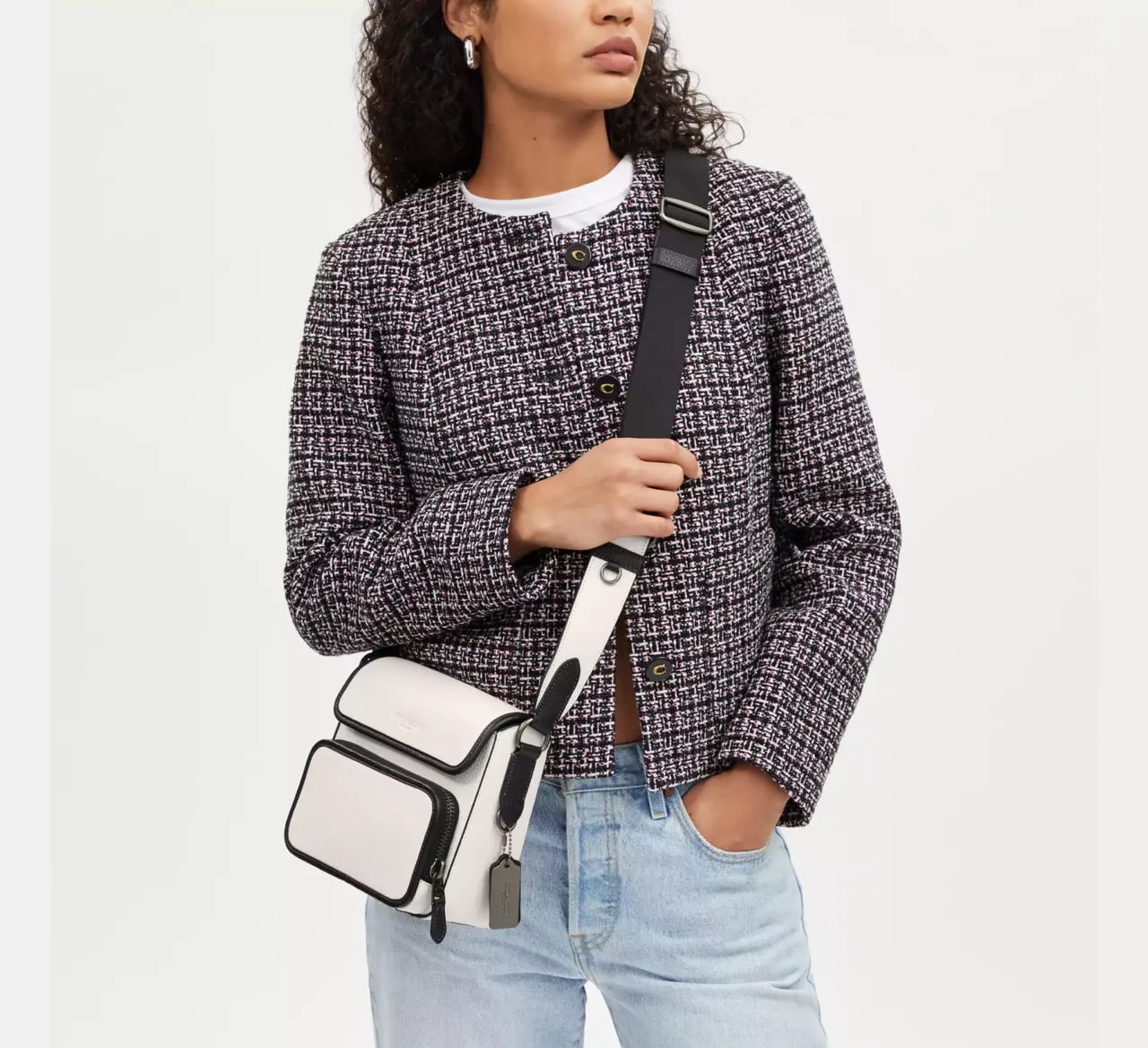 Túi Coach Sullivan Flap Crossbody 'White' CP043-QBMQV — ảnh 3