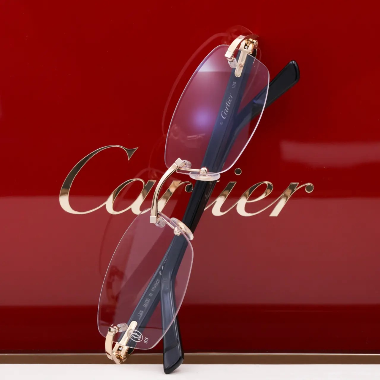 Kính Cartier Eyeglasses 'Gold' CT0048O-002-D28K59AS — ảnh 3