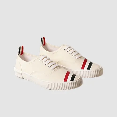 Giày Thom Browne Cotton Canvas Diagonal Stripe 'Beige' MFD201A-06555-114 — ảnh 3
