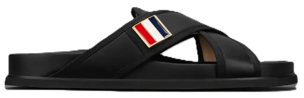 Dép Thom Browne Leather Toe Ring Slide 'Black' MFL093A-05584-001 — kich-thuoc: 40-5