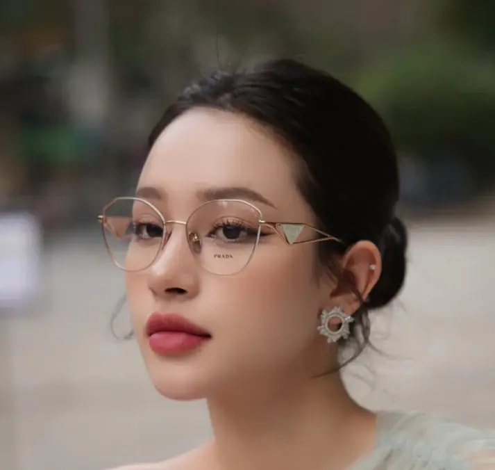 Kính Prada Pale Gold Eyeglasses 'Silver' PR-52ZV-ZVN1O1 — ảnh 3