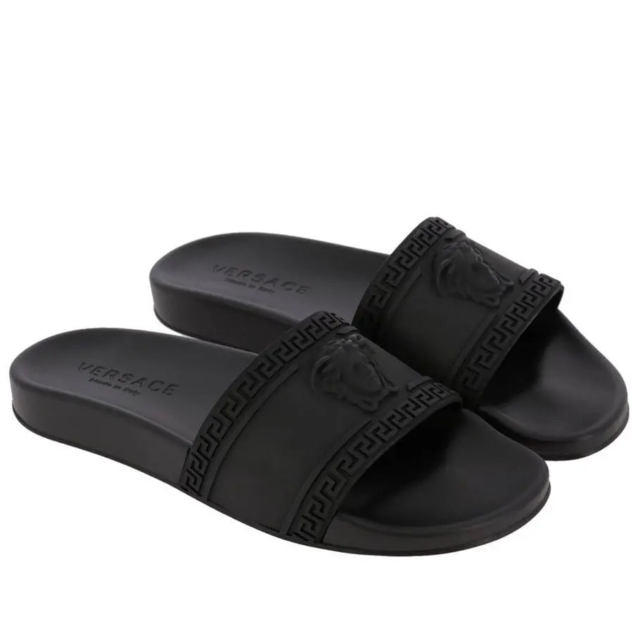 Dép Versace Palazzo Pool Slides 'Black' DSU5883-DGO9G-D41 — ảnh 3