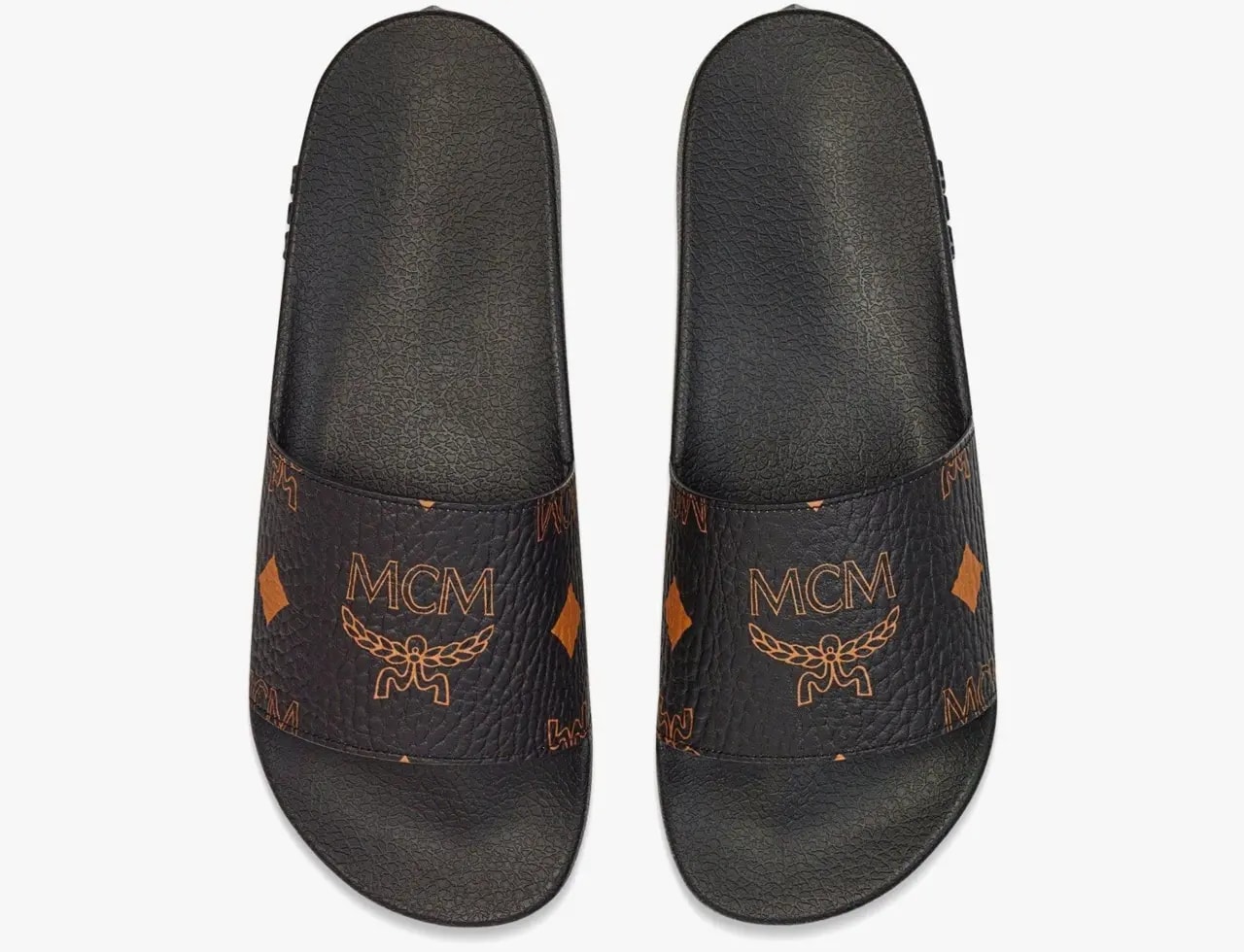 Dép MCM Maxi Visetos Slides 'Black Orange' MESDAMM01BK036 — ảnh 2