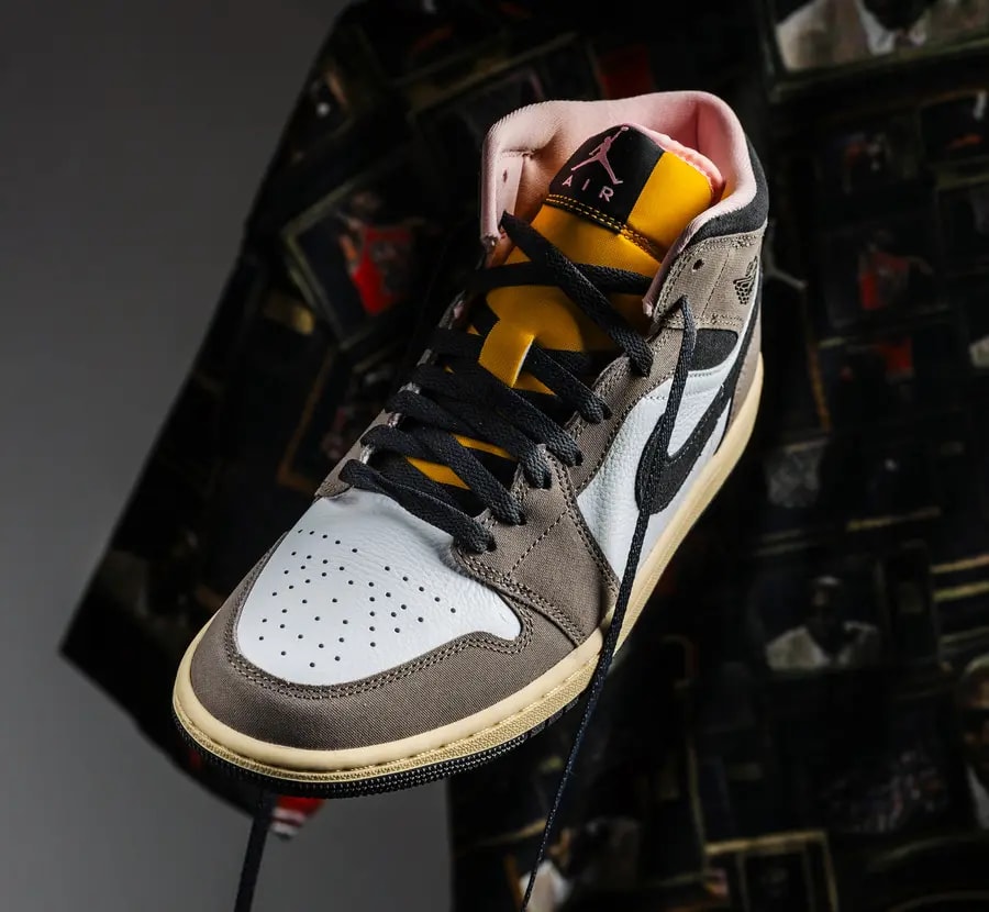 Giày Nike Air Jordan 1 Mid SE 'White Cave Stone' HQ2011-100 — ảnh 4