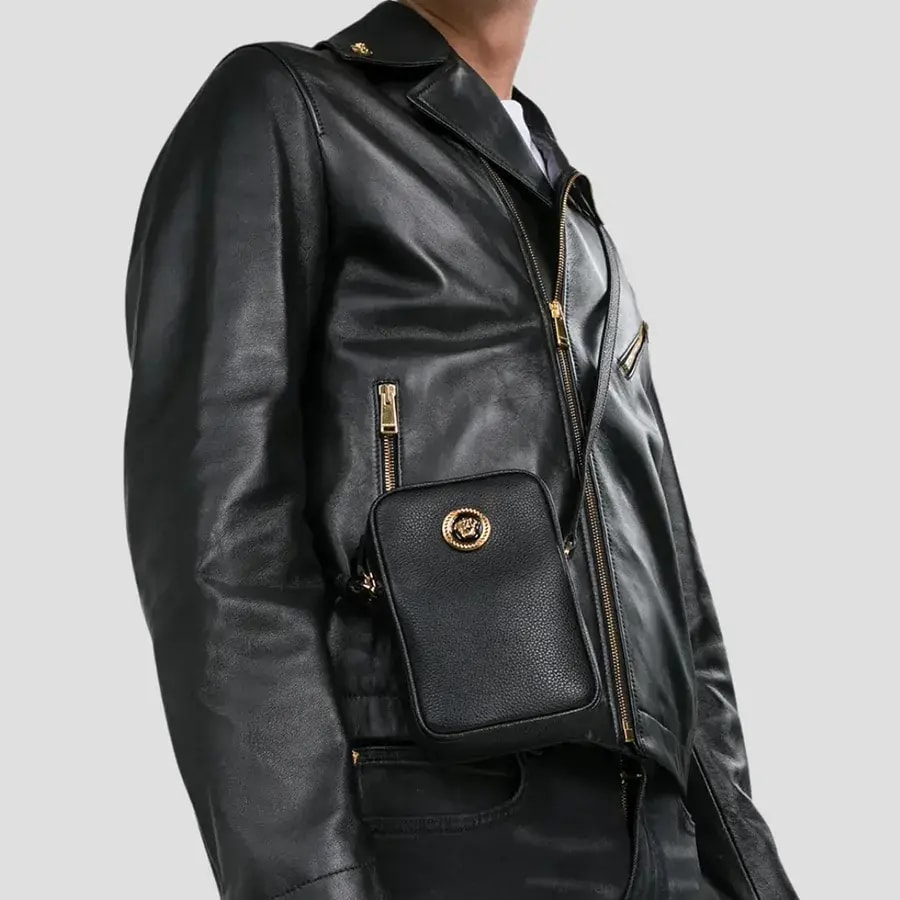 Túi Versace Medusa Logo In Leather 'Black' 1008863 — ảnh 3