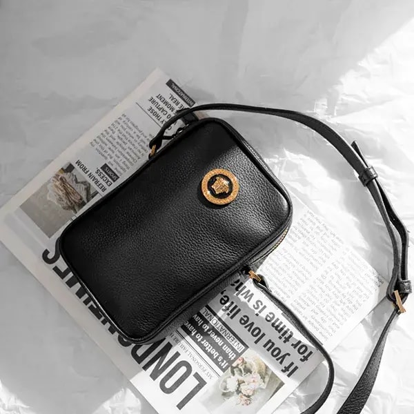 Túi Versace Medusa Logo In Leather 'Black' 1008863 — ảnh 2