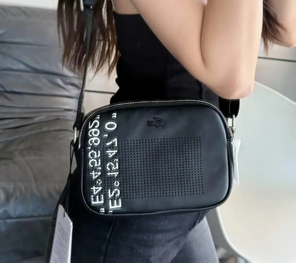 Túi Lacoste Crossbody Geographic Coordinates 'Black' NF3929PE-279 — ảnh 2