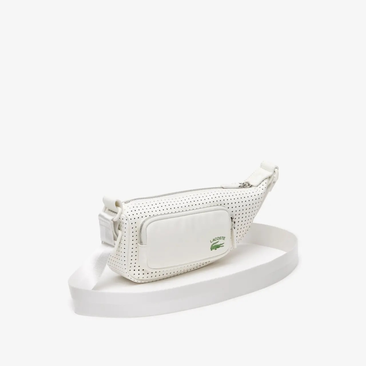Túi Lacoste Perforated Small Shoulder Bag 'White' NU4251ID-206239 — ảnh 2