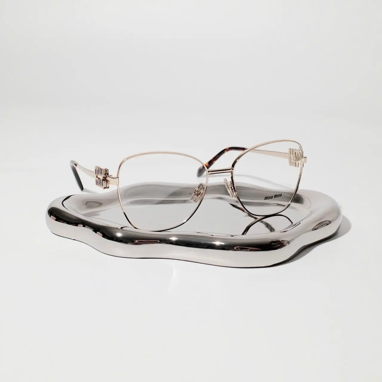 Kính Miu Miu Butterfly Gold Geometric Eyeglasses 'Gold' VMU-50XV-0579 — ảnh 3