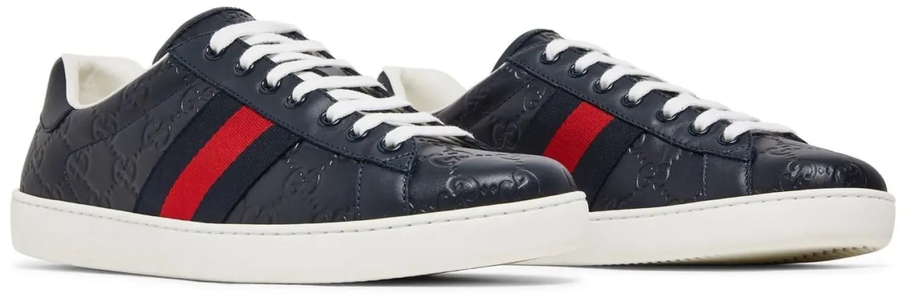 Giày Gucci Ace Signature 'Blue' 386750-CWCG0-4072 — ảnh 2