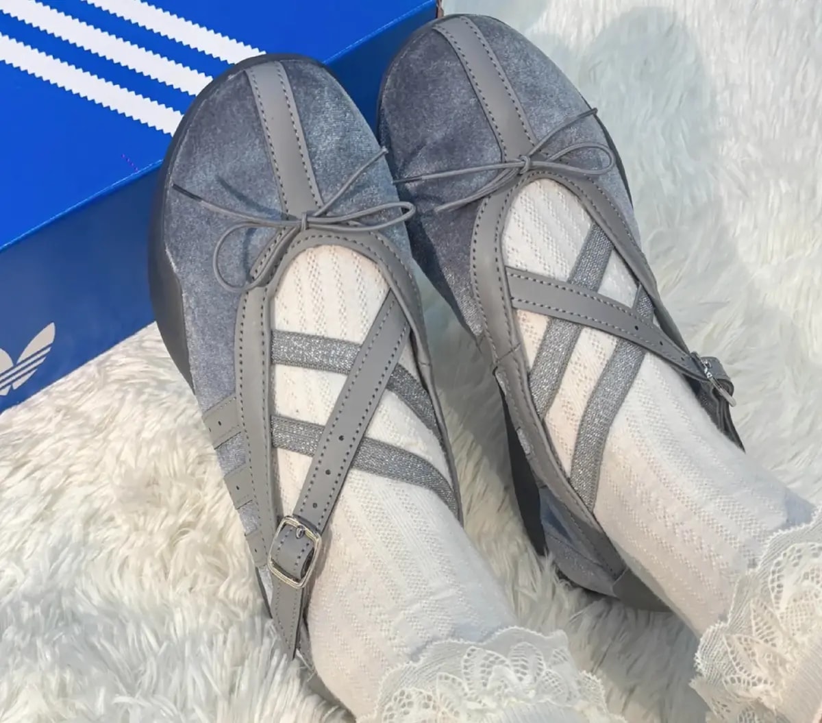 Giày Adidas Taekwondo Mei Ballet 'Grey' JR4487 — ảnh 4
