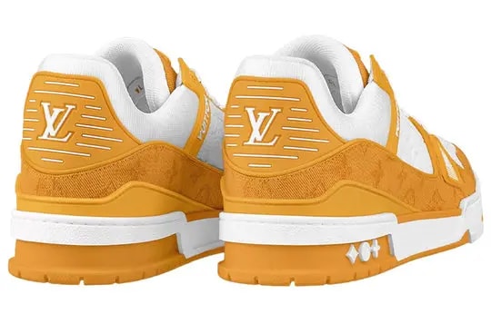 Giày Louis Vuitton Trainer Monogram Denim 'Yellow White' 1A9JHB — ảnh 2