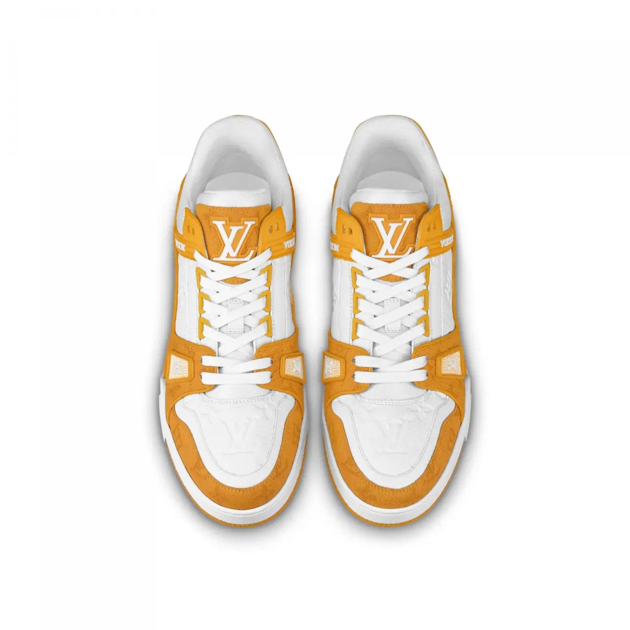 Giày Louis Vuitton Trainer Monogram Denim 'Yellow White' 1A9JHB — ảnh 4