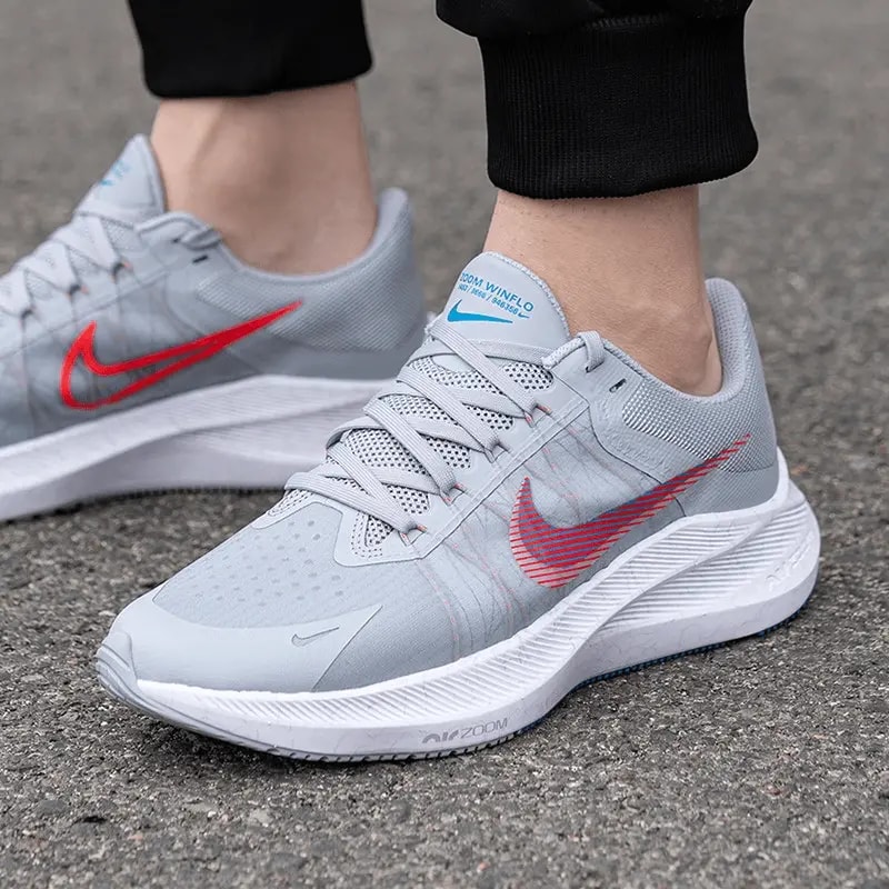 Giày Nike Winflo 8 'Wolf Grey Bright Crimson' CW3419-004 — ảnh 5