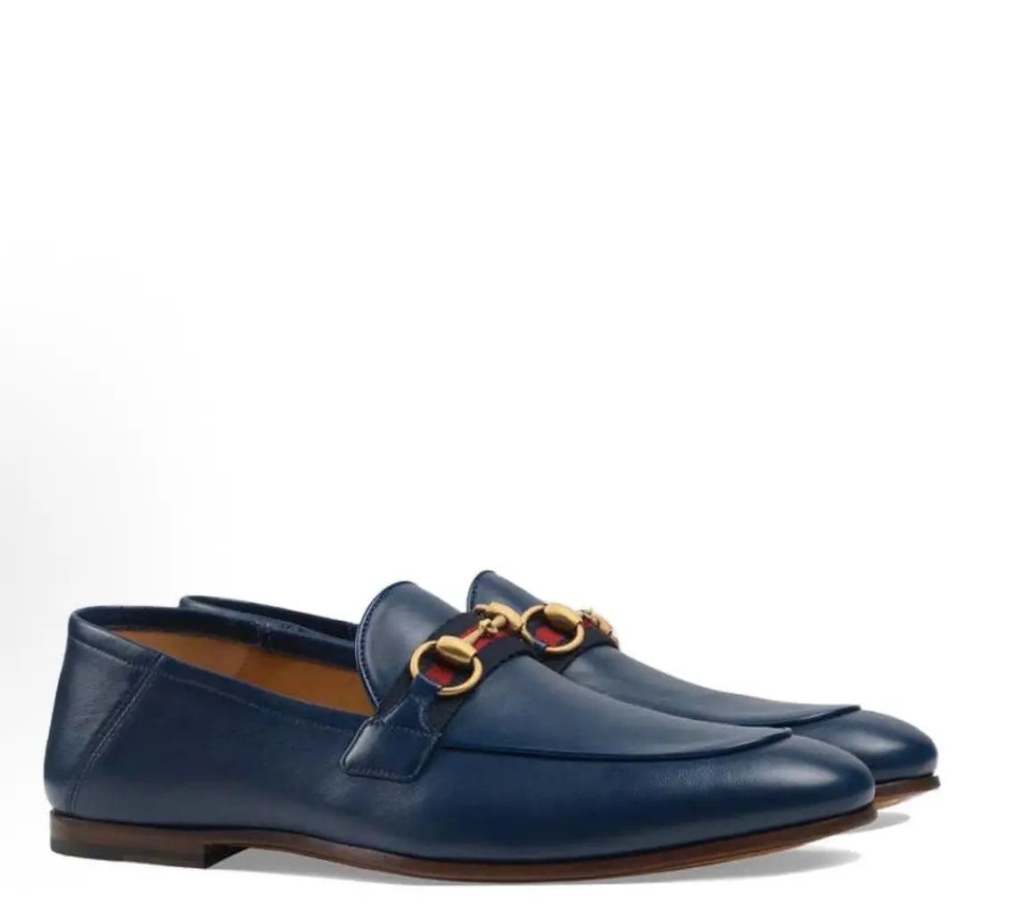 Giày Gucci Leather Horsebit Loafer 'Blue' 581513-DLCC0-4268 — ảnh 2