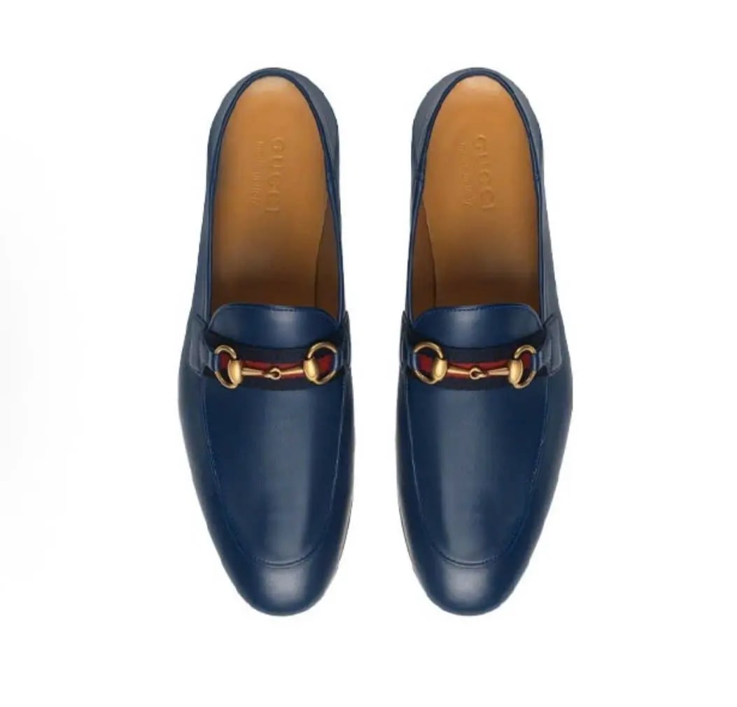 Giày Gucci Leather Horsebit Loafer 'Blue' 581513-DLCC0-4268 — ảnh 3