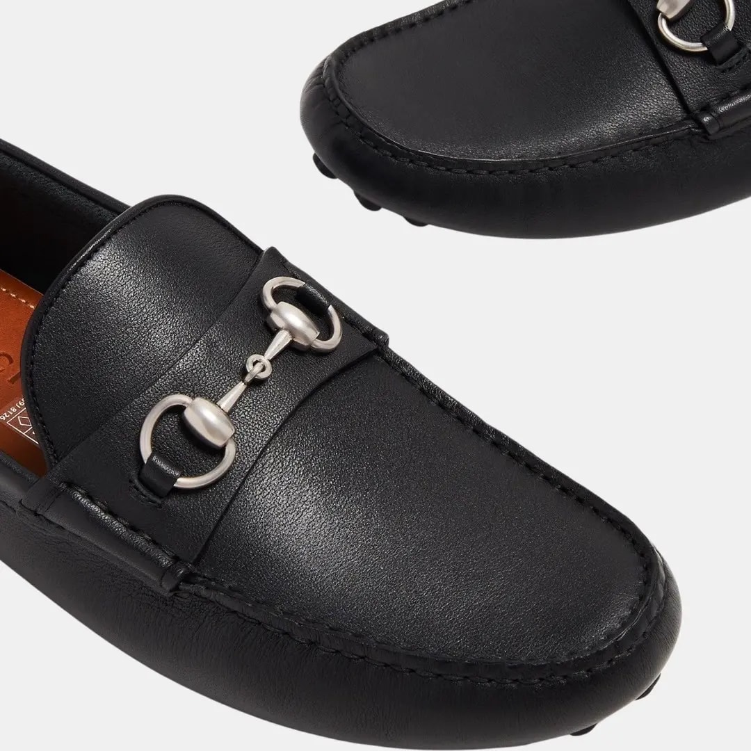 Giày Gucci Driver With Horsebit Loafers 'Black' 765859-1XH00-1000 — ảnh 2