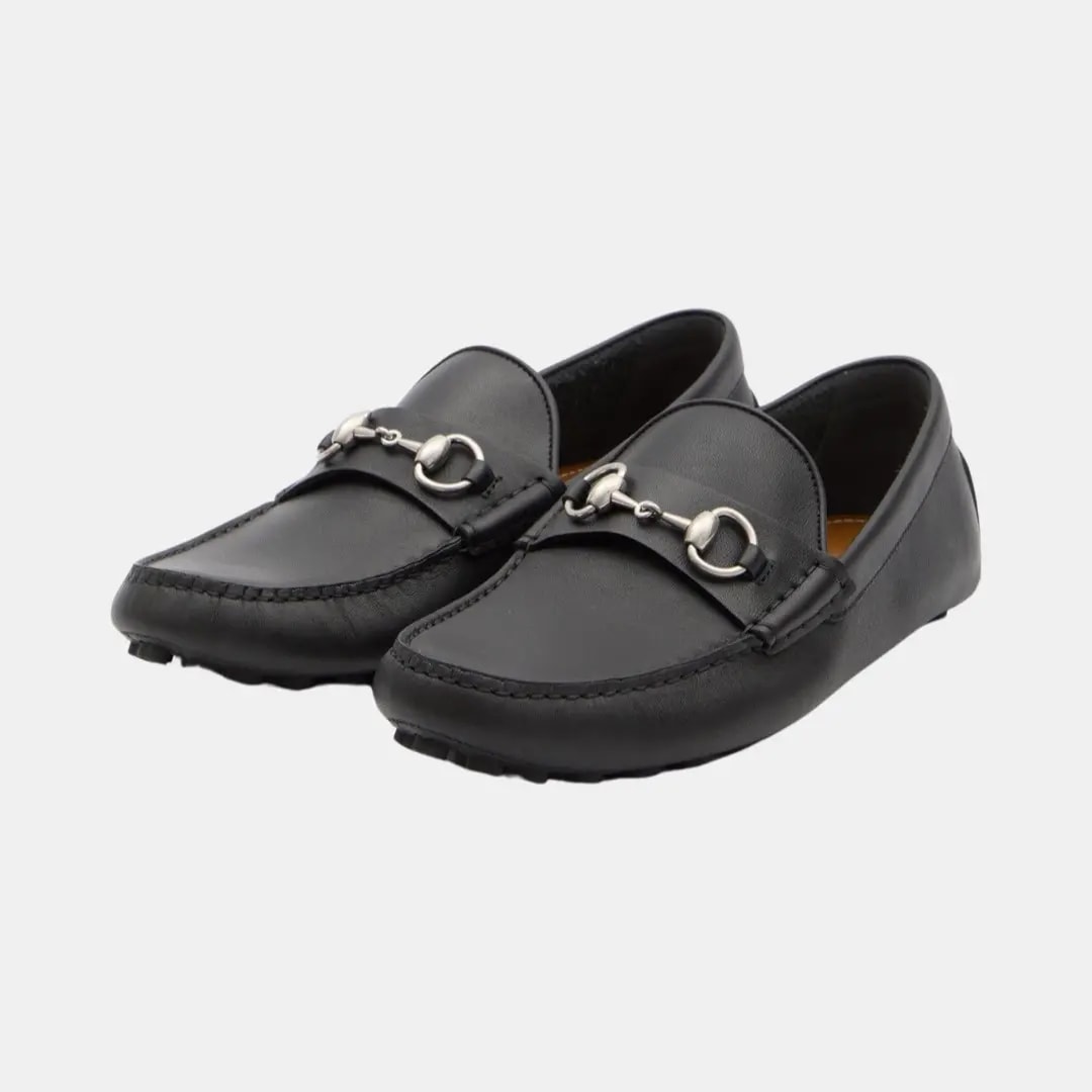 Giày Gucci Driver With Horsebit Loafers 'Black' 765859-1XH00-1000 — ảnh 3