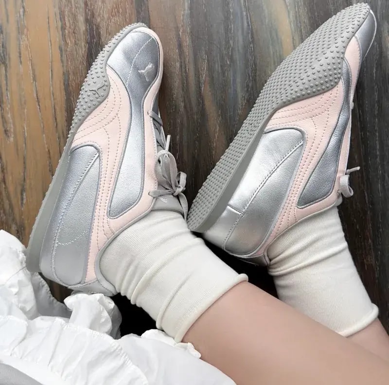 Giày Puma Bella V2 Leather 'Silver &amp; Pink' 404043-03 — ảnh 3