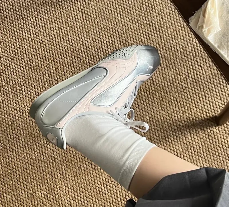 Giày Puma Bella V2 Leather 'Silver &amp; Pink' 404043-03 — ảnh 4