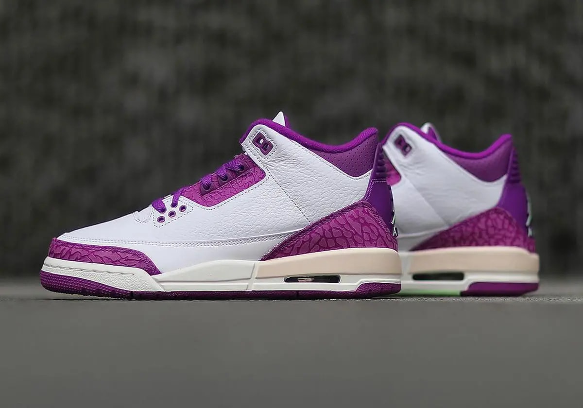 Giày Nike Air Jordan 3 Retro GS 'Vivid Purple' HQ0784-100 — ảnh 4