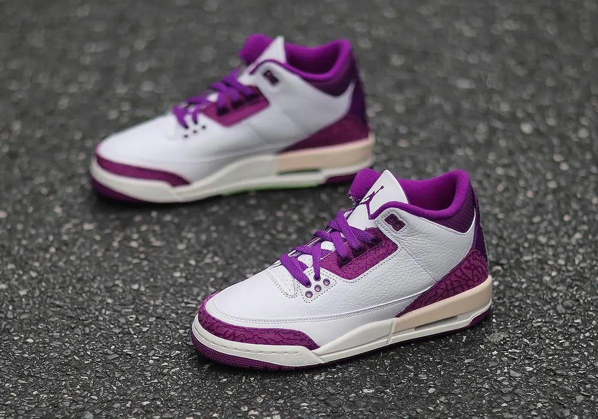 Giày Nike Air Jordan 3 Retro GS 'Vivid Purple' HQ0784-100 — ảnh 5