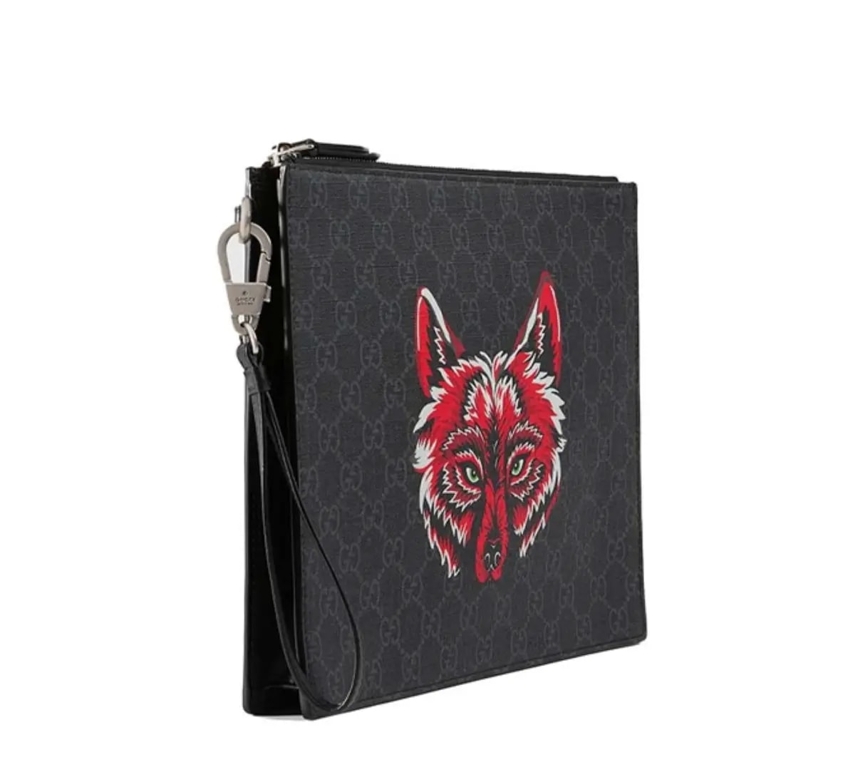 Túi Gucci Bestiary Pouch With Wolf 'Black' 547084-914AN-9789 — ảnh 3
