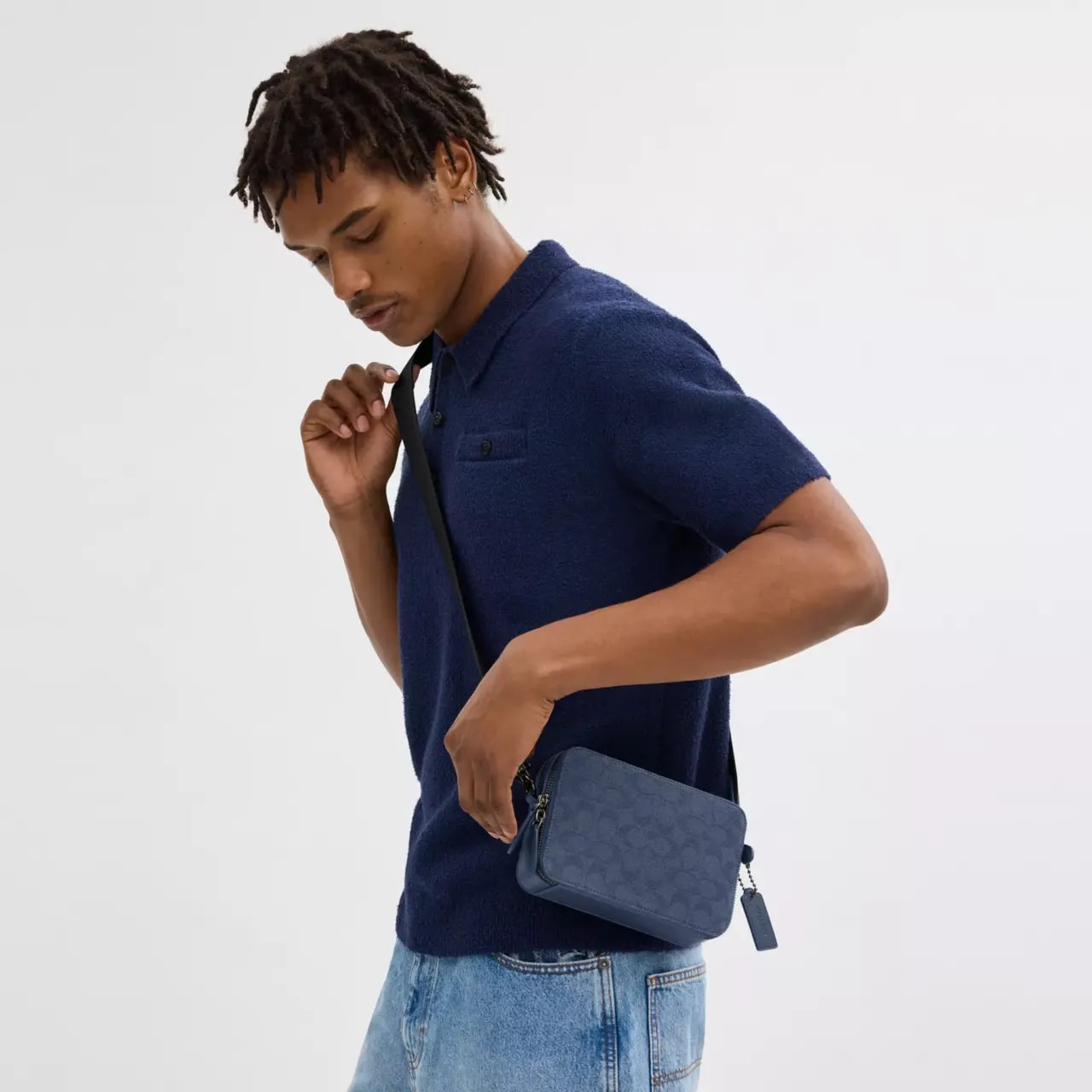 Túi Coach Charter Signature Canvas Jacquard 'Blue' CU206-D61 — ảnh 2
