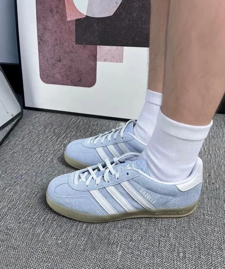 Giày Adidas Gazelle Indoor 'Wonder Blue White Gum' JQ7009 — ảnh 2