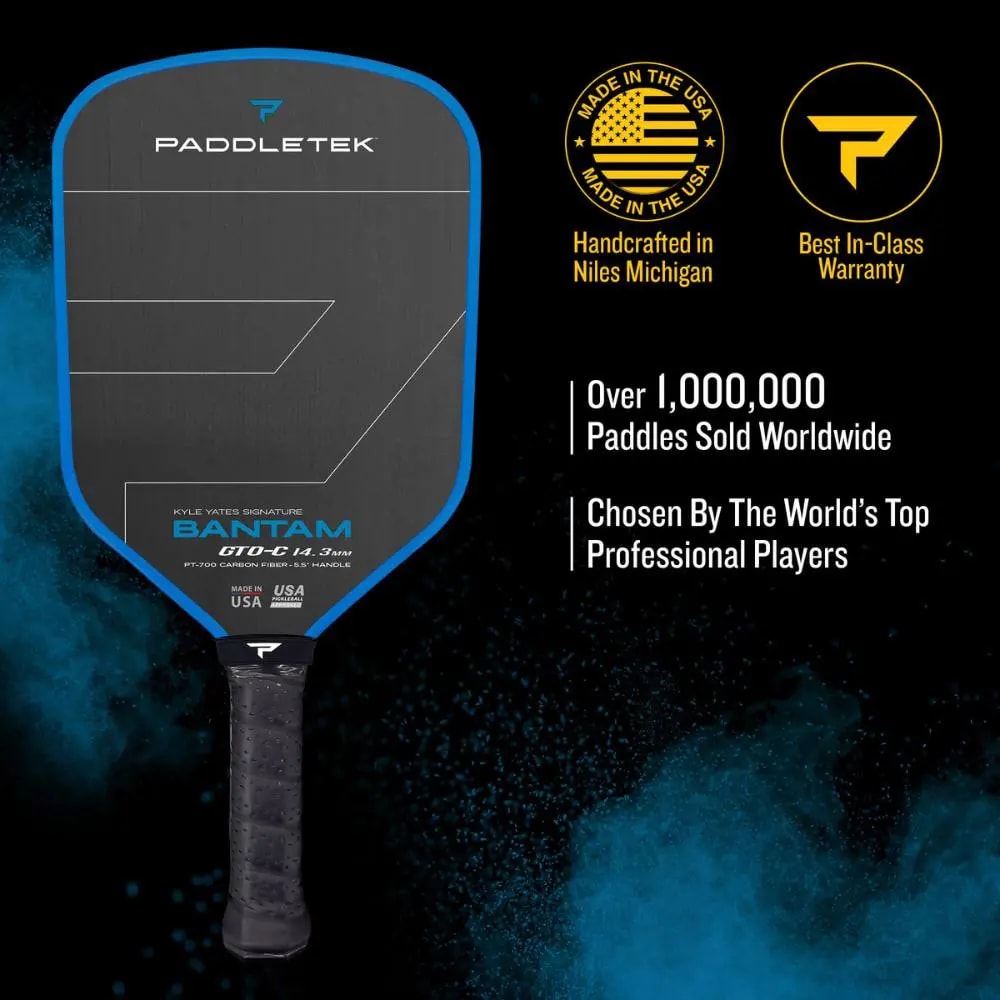 Vợt Pickleball Paddletek Bantam GTO-C 14.3 14.3mm 'Blue' — ảnh 3